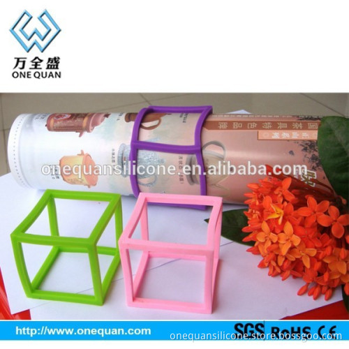 novelty products elastic silicone 3d cube rubber band